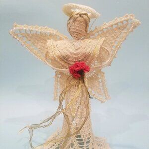 12 inch Crochet Lace Christmas Angel, Vintage Crochet Pattern